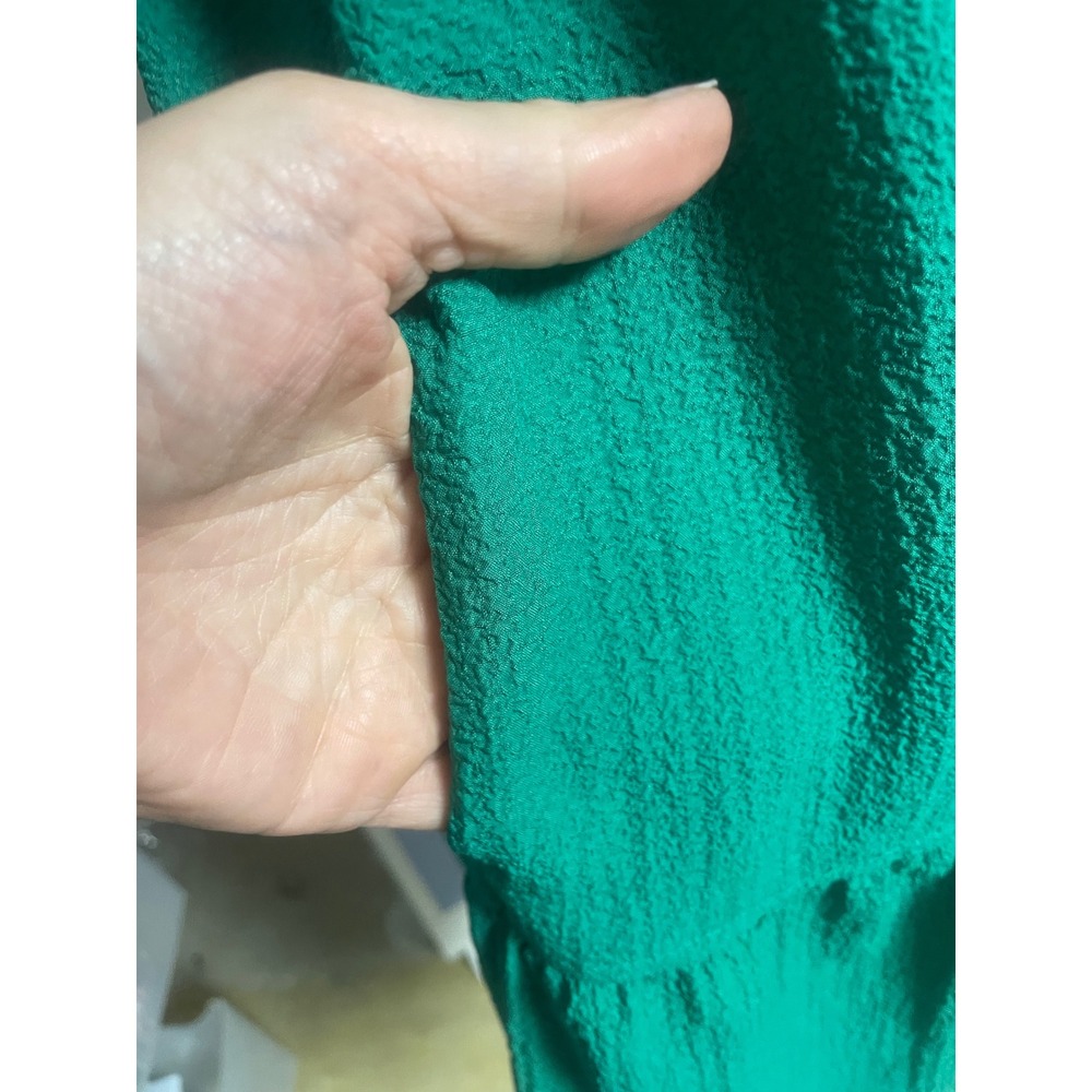 Calvin Klein Green V Neck Cap Sleeve Flared Midi Dress Women's 8 - Picture 7 of 8